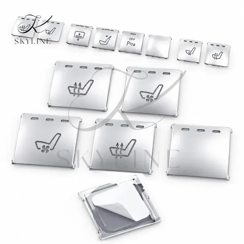 1 Set Car Silver Center Console Function Switch Button Cover Trim ABS Plastic Fit For Mercedes Benz E Class W212 2009 2013