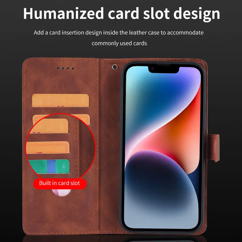 حافظة لهاتف Redmi Note 14 Pro Plus حافظة جديدة للأعمال بطاقة بلوري حافظة جلدية قابلة للطي لهاتف Redmi Note 14 Pro مقاومة للصدمات Funda #6