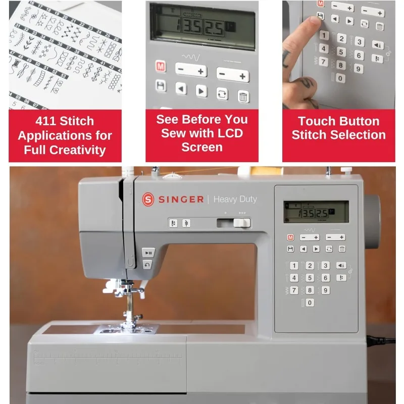 Heavy Duty 6700C Computerized Sewing Machine with Accessory Kit | Strong Motor with Enhanced Piercing Power