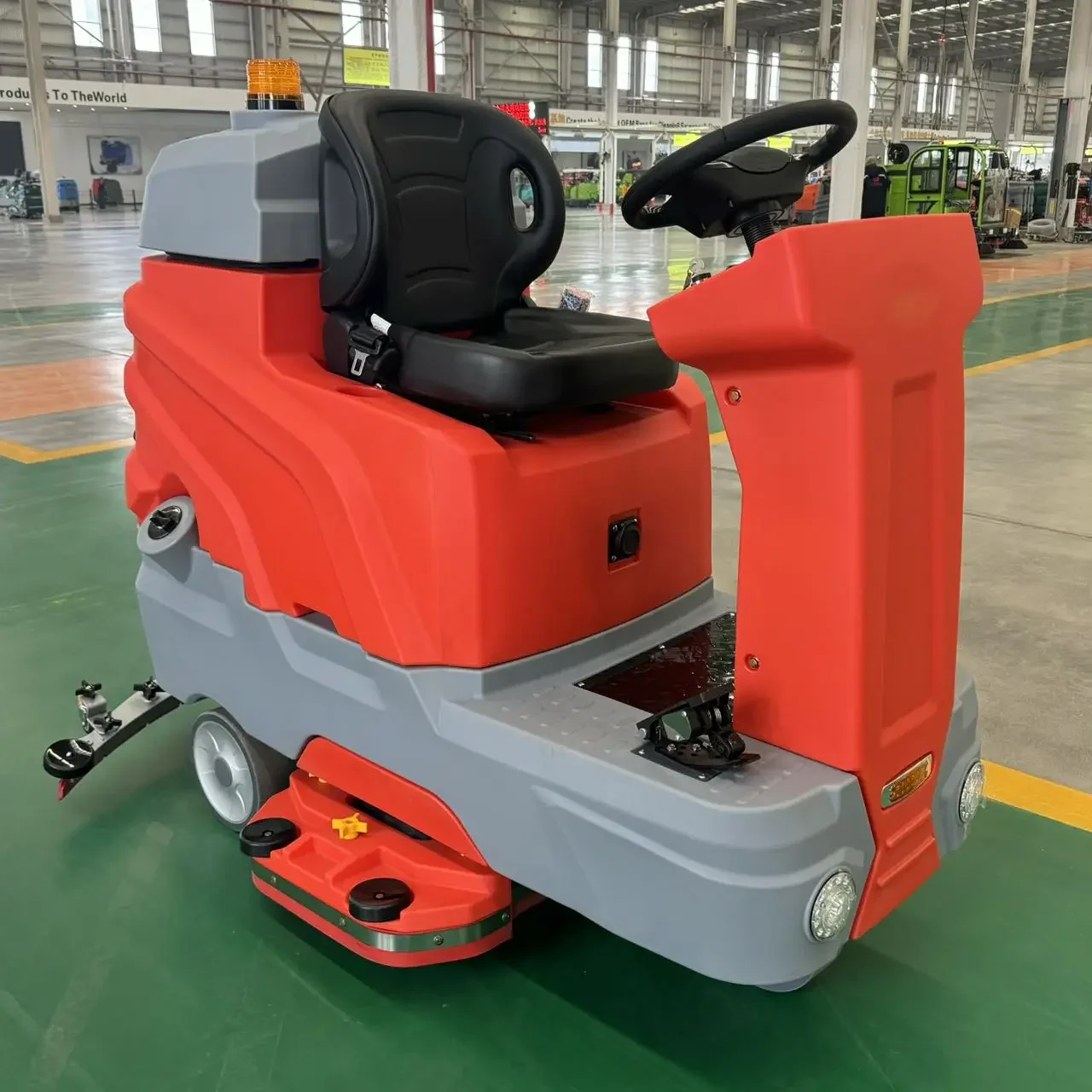 Industrial Ride on Micro Floor Cleaning Machine 1600W Motor 1 Year Warranty Price