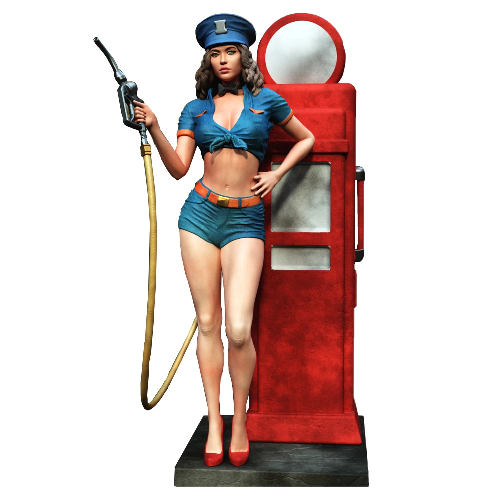 1/18 Retro Pin-Up Miniaturen Beeldjes |   Hoge detail 3D-printharskit |   Ongeverfd vintage verzamelobject A977