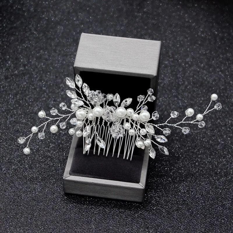 20pcs Women Flower Hairpin Stick Wedding Bridal Crystal Pearl Hairpin U Shaped Hair Clip Barrettes Hair Accessories Wholesale