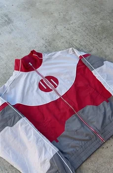 Y2K Loose Red White Spliced Bomber Jacket Oversized Zipper Racing Jacket Men Women Casual Sports Light Jackets Windproof Coat 6 Y2K Loose Red White Spliced Bomber Jacket Oversized Zipper Racing Jacket Men Women Casual Sports Light Jackets Windproof Coat 6