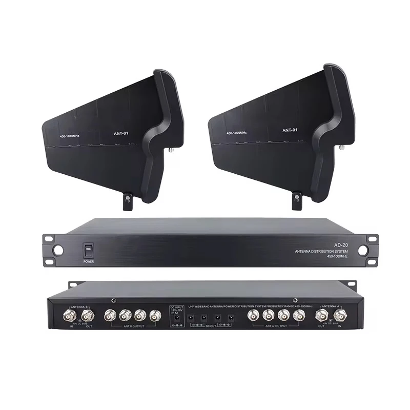 ALLISON AD20 UHF  450-1000MHZ Combiner Antenna Distribution System RF Signal Distributor Mic Antenna Combiner For Wireless Mic
