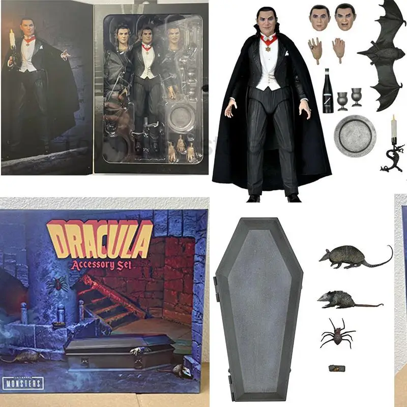 Original NECA Figure Universal Monsters Count Dracula Accessory set Universal Monsters Action Figure Model Toys Joint Movable