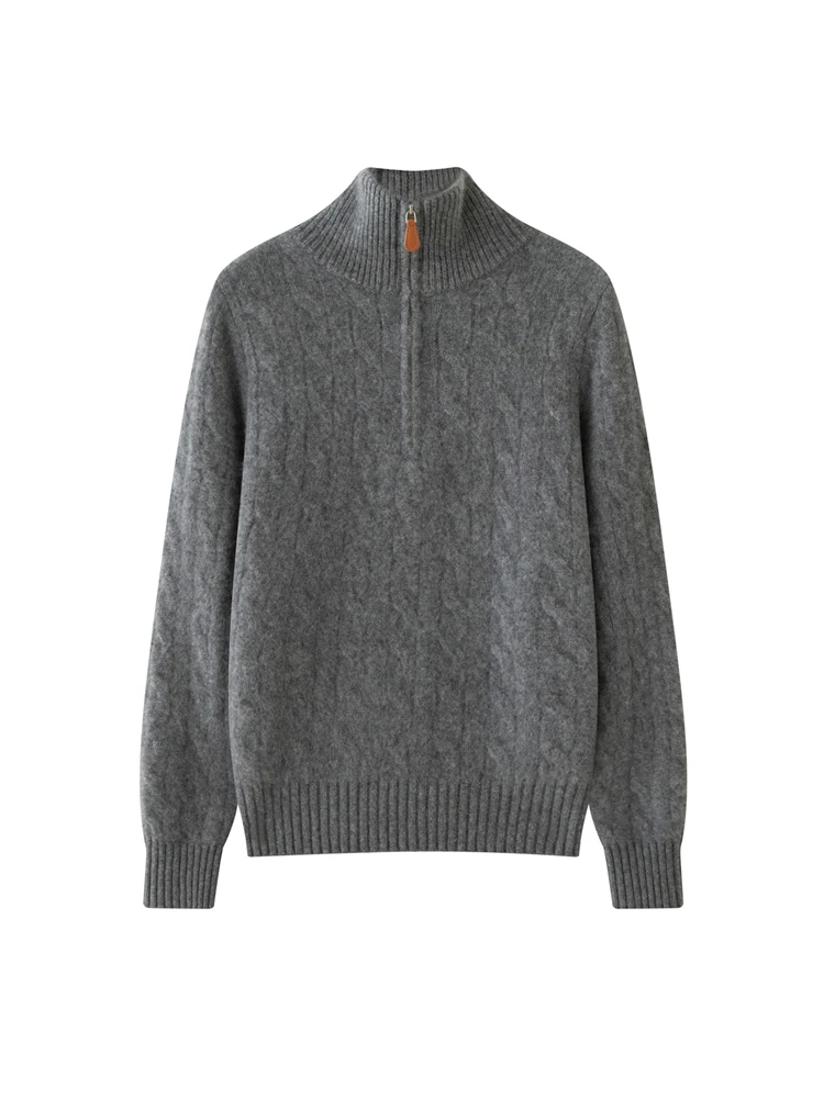 TLOML 女性 100% カシミヤセーター厚いハーフジッパータートルネックプルオーバー長袖高品質カジュアルスタイルカシミヤニットウェア