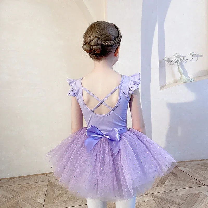 

Ballet Dance Dress Tutu Leotard Kids Ballerina Wear Child Gymnastics Leotard Performance Costumes Summer Bodysuit for Dancing