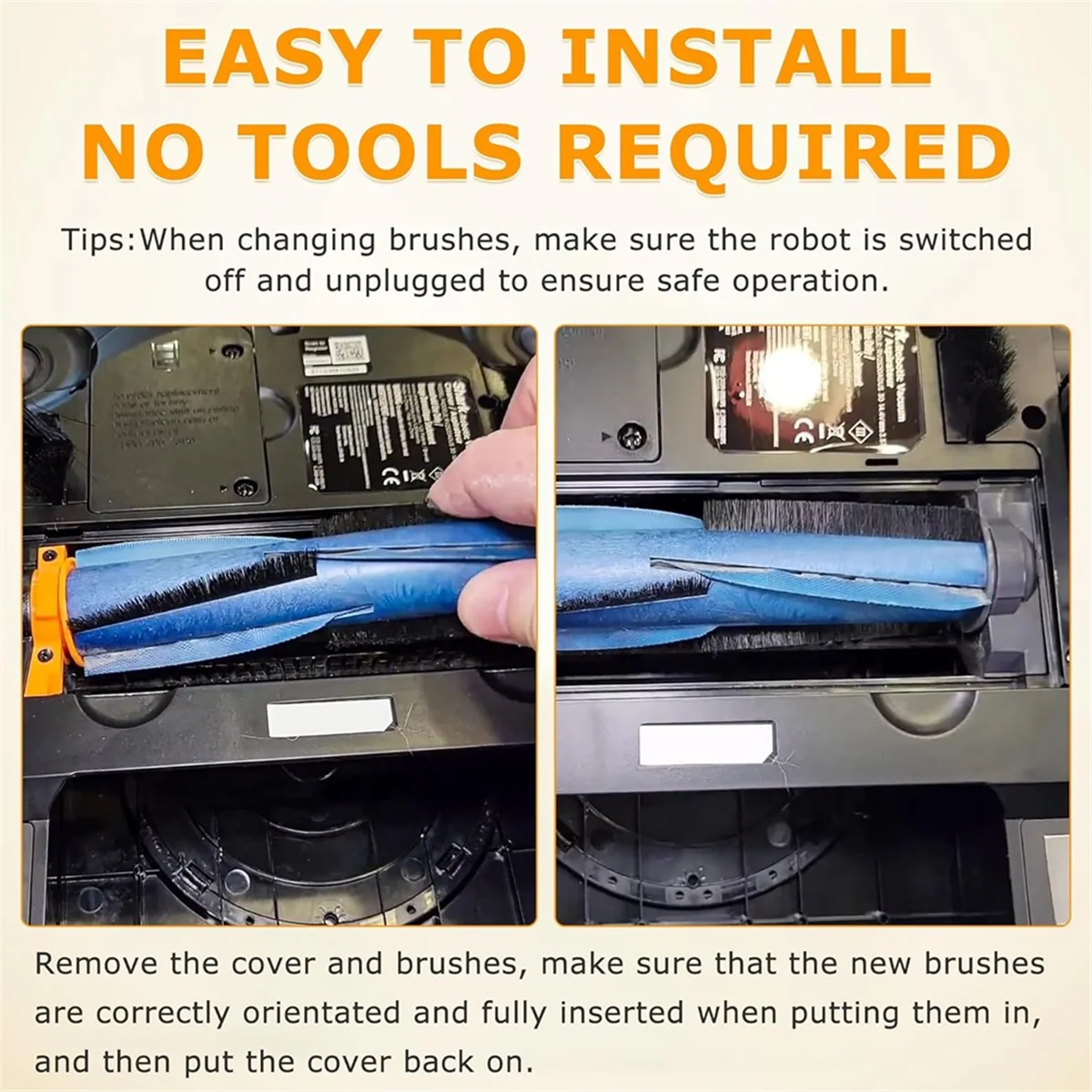 FNJK-เปลี่ยนสําหรับ Shark AV2310AE/RV2310AE Matrix เครื่องดูดฝุ่นหุ่นยนต์หลักแปรงด้านข้างตัวกรอง HEPA