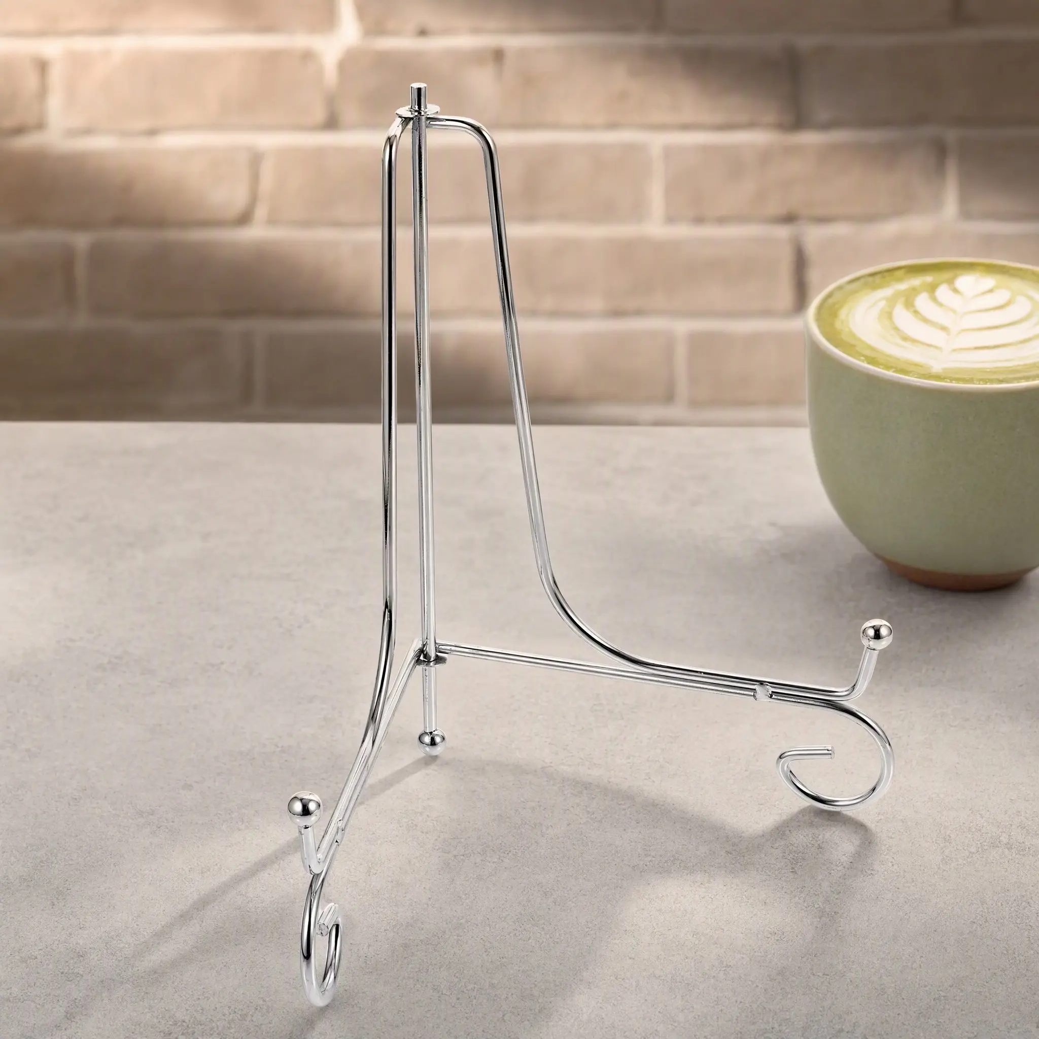 Iron Art Plate Holder Desktop Dish Display Rack Solid Stable Three-Legged Stand Multi-Functional Plate Display Stand for Home