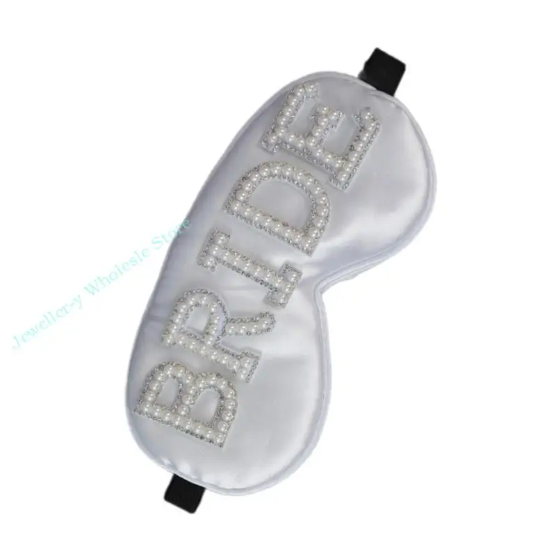 R7uf Girl Eye Mask Maschera del sonno perle gioiello per le perle headpeice per le perle