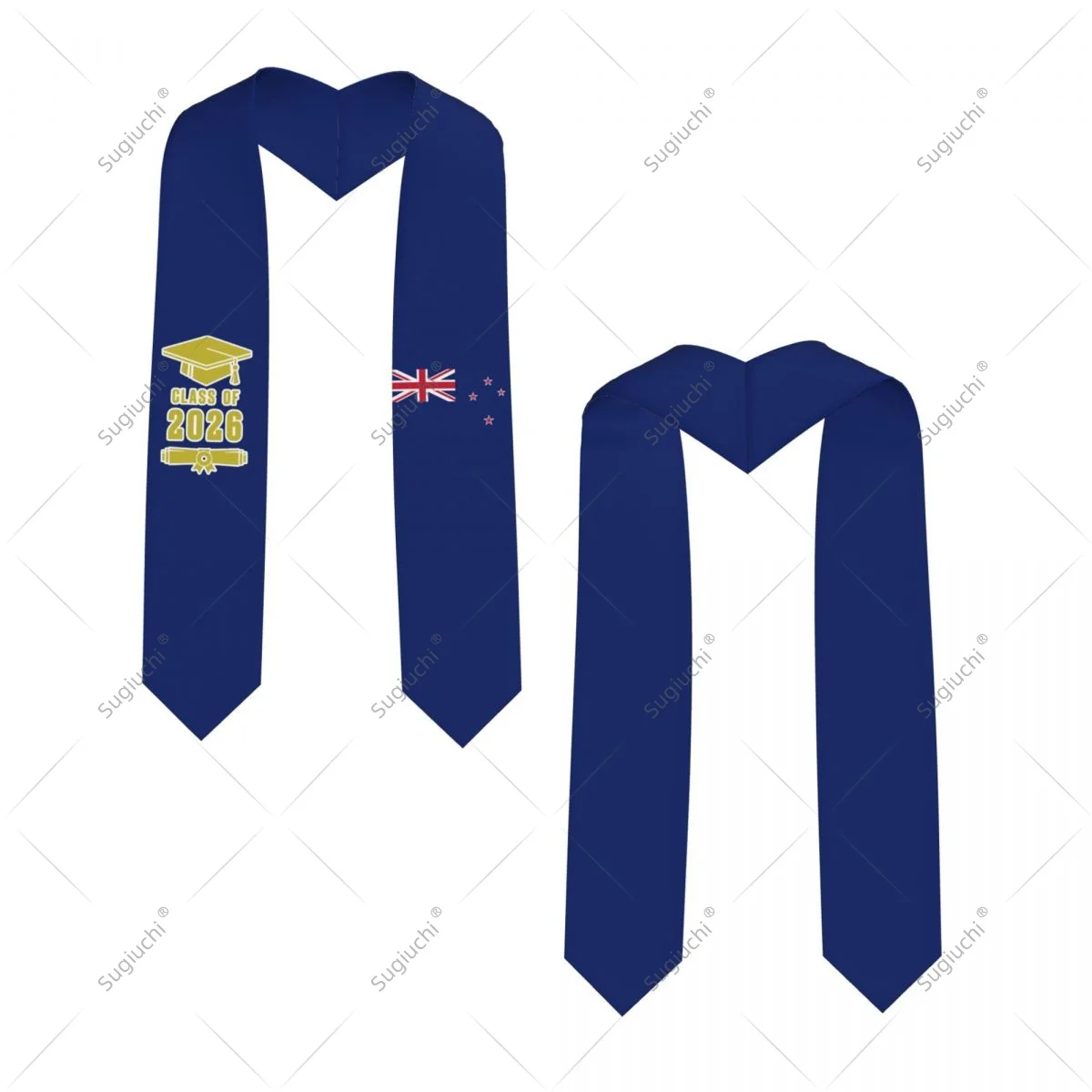 

New Zealand Flag Kiwi Class Of 2026 Graduation Stole Sash Scarf For International Students Proud Ceremony Adult Unisex