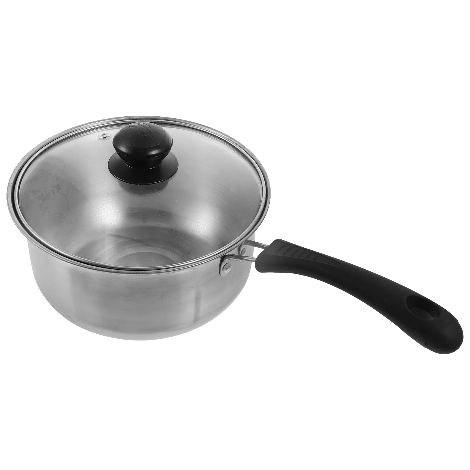 

Stainless Steel Small Milk Pot 1.5L Single Handle Soup Saucepan For Home Kitchen Use Heat Resistant Cooking Pot With Lid