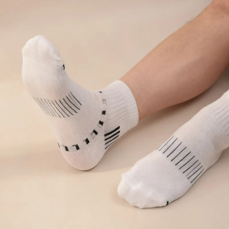 1-10 أزواج تنفس شبكة الرجال الجوارب القطنية المنخفضة قطع الكاحل فتل جورب تشغيل عادية مكافحة زلة امتصاص العرق الرياضة الجوارب القصيرة #3