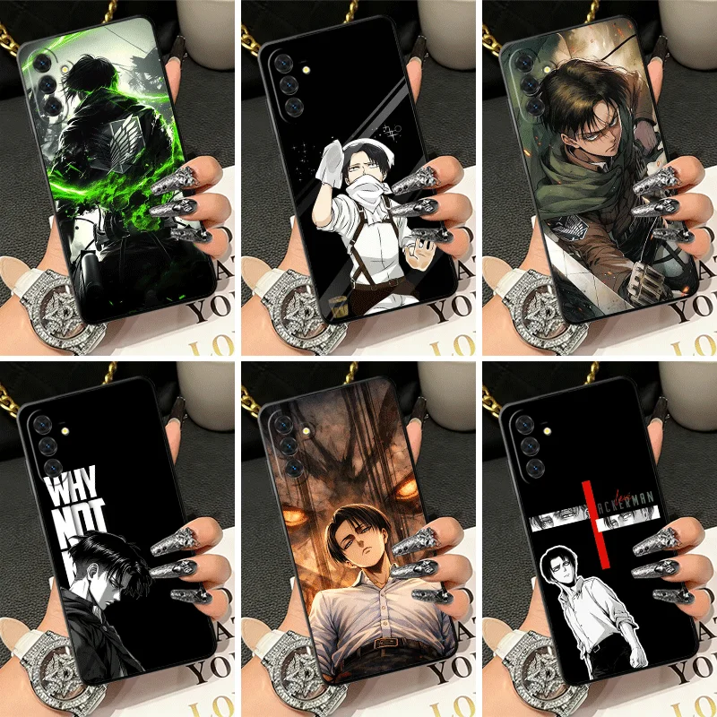 Soft Silicone Phone Case for Samsung A17 A16 A15 A14 A13 A-Attack On T-Titan Levi Shell A57 A56 A55 A54 A53 A37 A36 A27 A26 A35