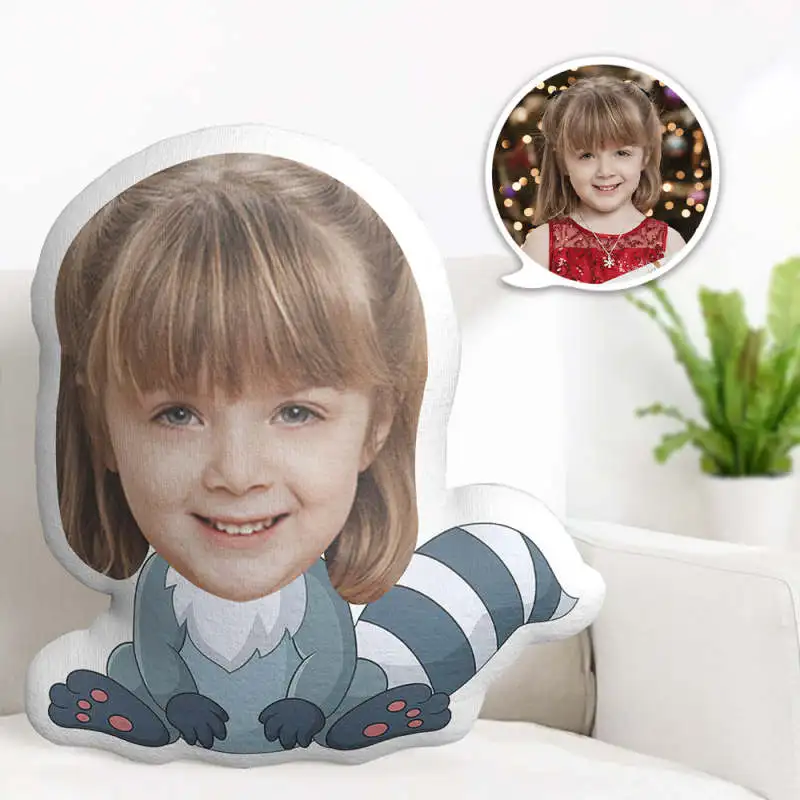 Minime Pillow cushion Dolls Photo Face customized  Pillow creative Personalized Girl Face Pillow Cartoon Superhero Chipmunks