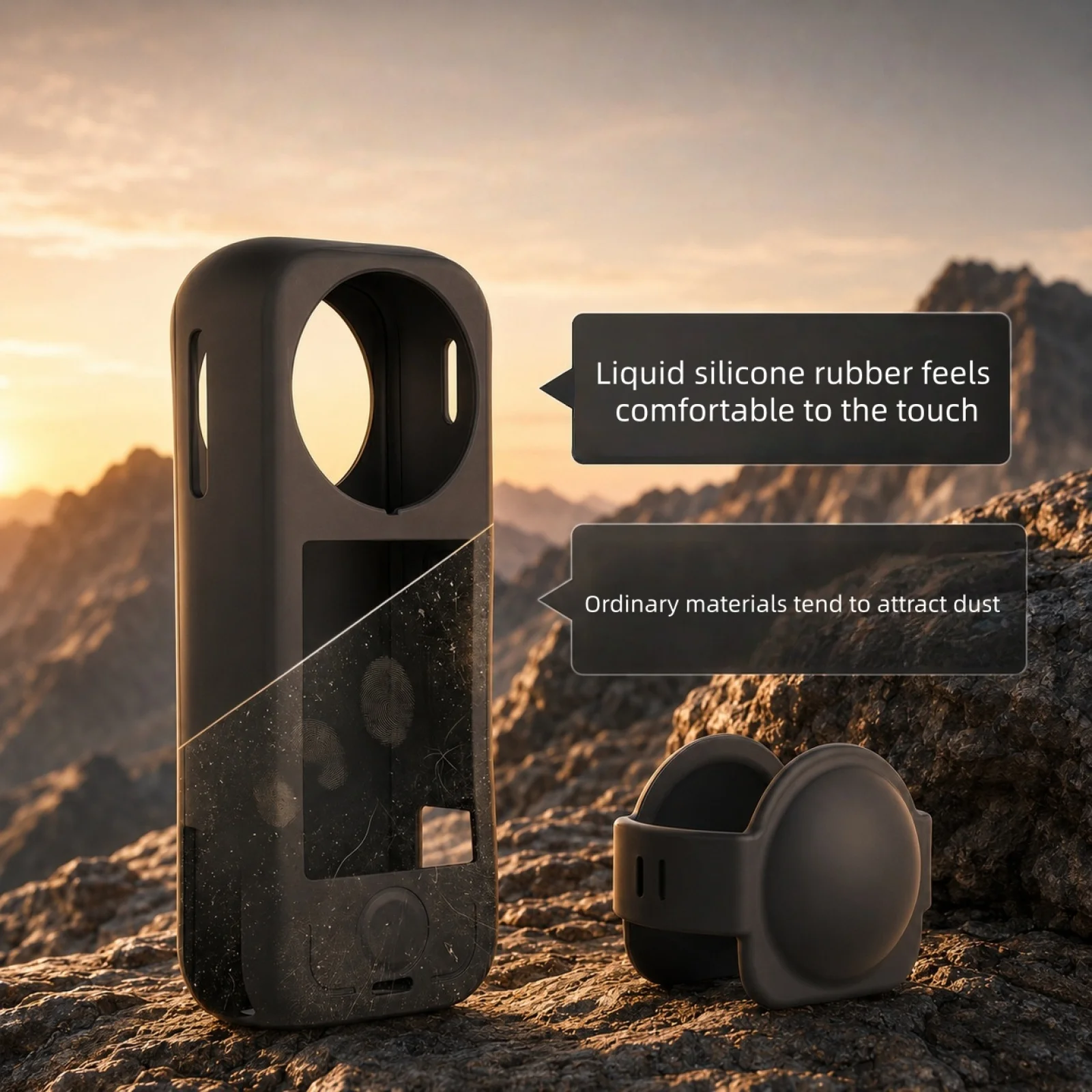 

Shockproof Silicone Case Lens Protector for Insta X4 Air Camera,with Anti-Lost Lanyard ,Camera Protection Accessories