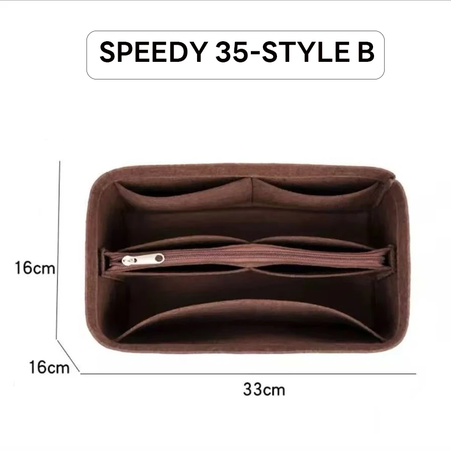 Afneembare Vilten Portemonnee Insert Organizer voor Luxe Handtas Speedy 25 30 35 Make-up Tas Shaper Liner Reizen Binnenzakje