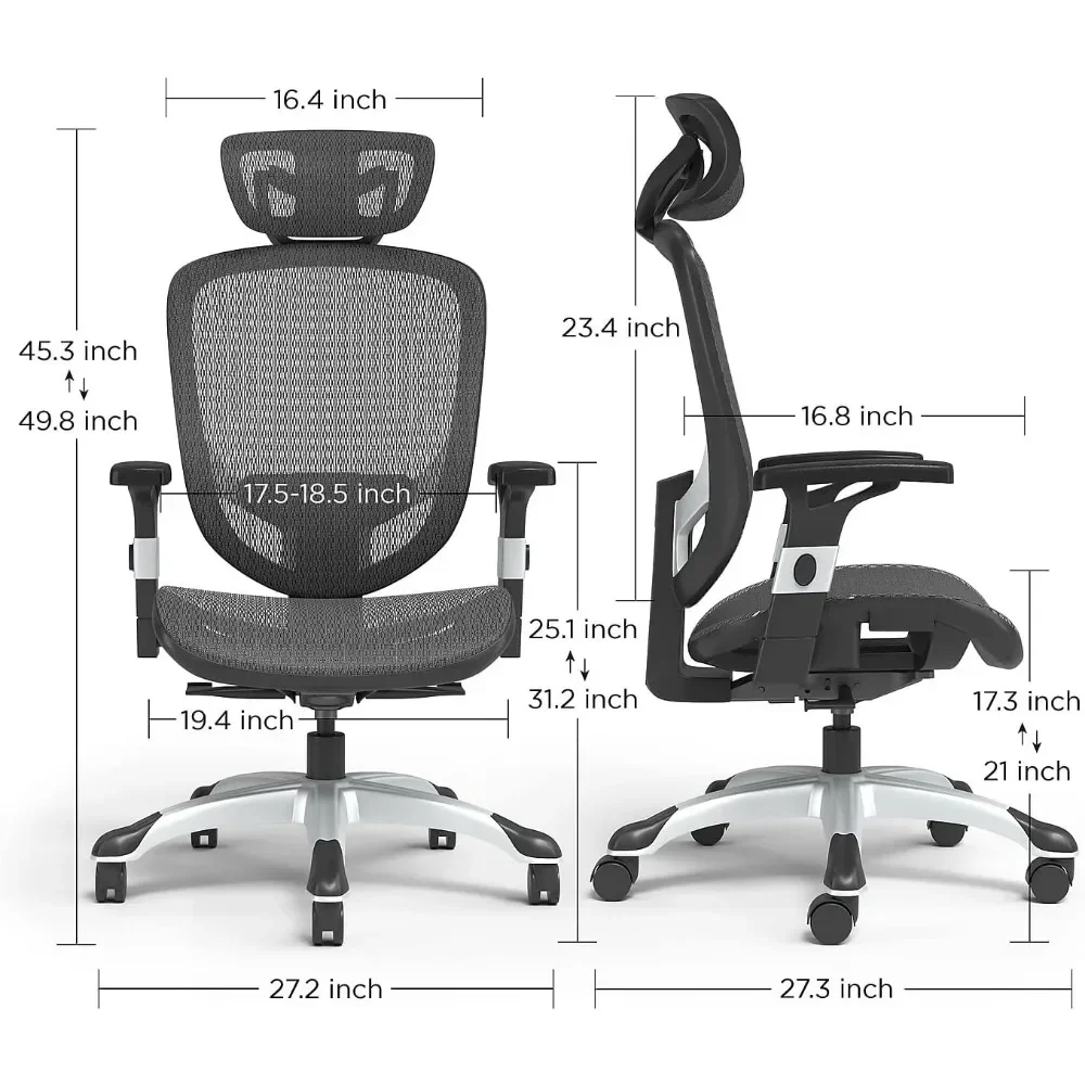 Mesh Task Chair,Adjustable Office Chair with comfortBreathable  Provides Lumbar, arm and Head Support,Modern Office Chair