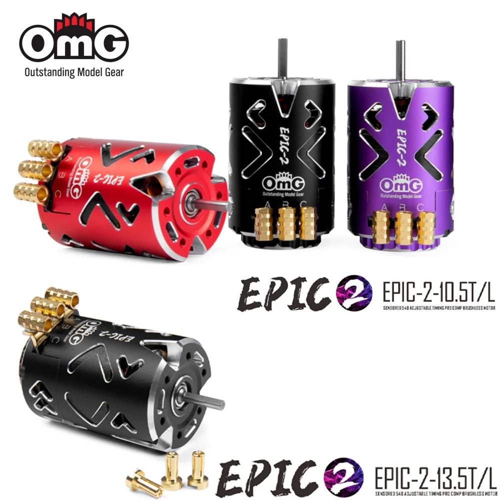 EPIC-2-10.5T 13.5T OmG EPIC-2 540 توقيت بدون فرش قابل للتعديل محرك علوي KV3750 KV2955 1/10 لسيارة RC الانجراف على الطريق