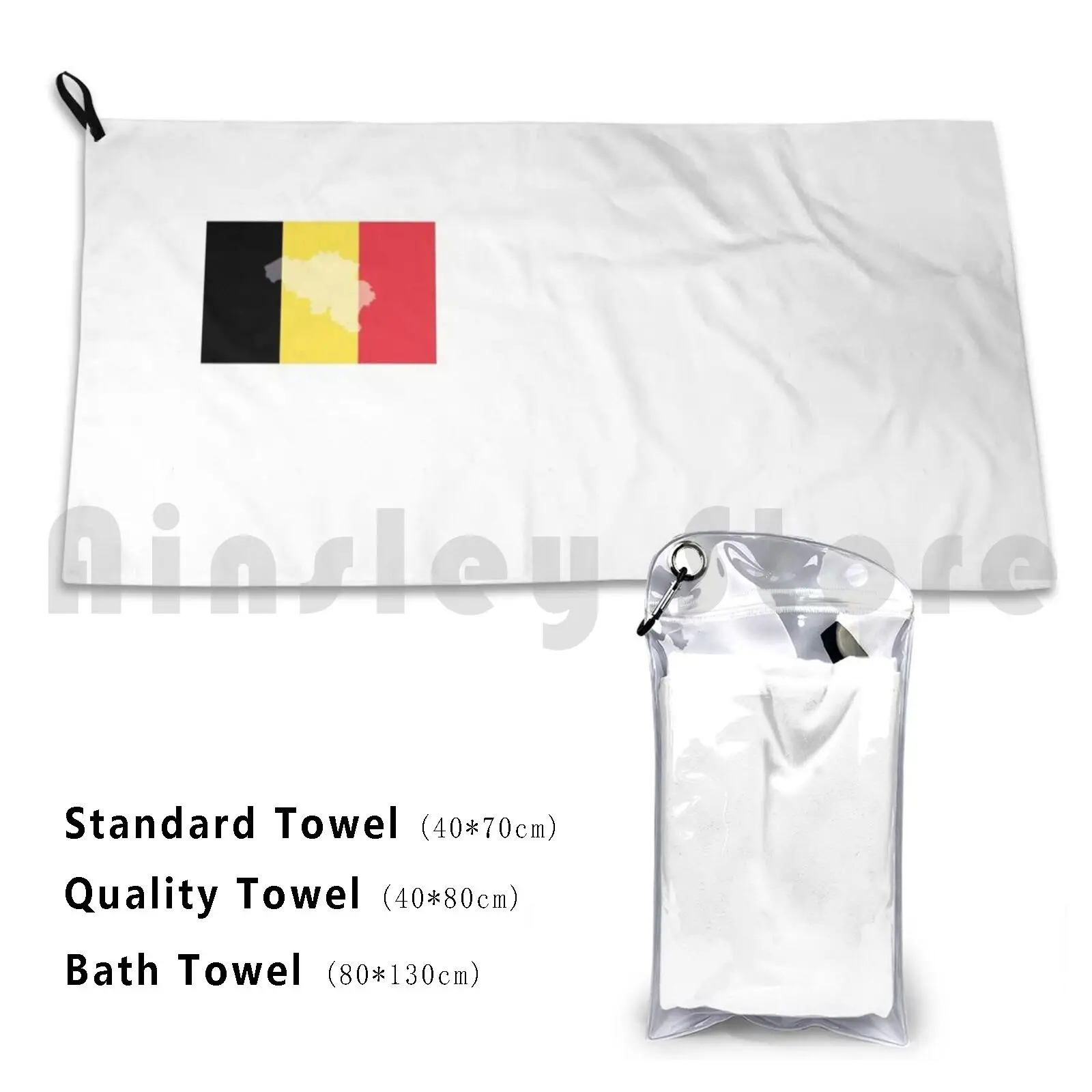 Belgium Map Inside Flag Bath Towel Beach Cushion Protective Protective Quarantine Nurse Respiratory Safety