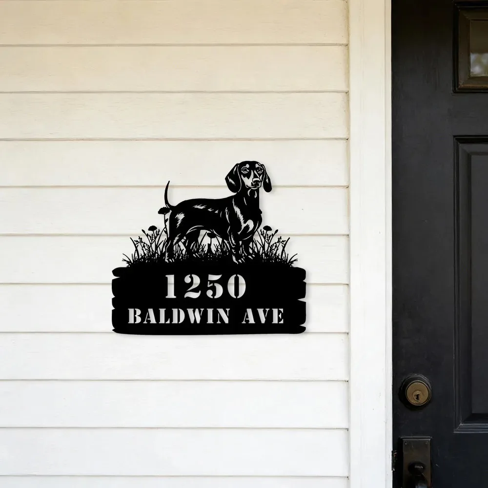 1Pcs Custom Identification Dog Metal Sign Personalized Address Wall Art Indoor Outdoor Household Decor Gift