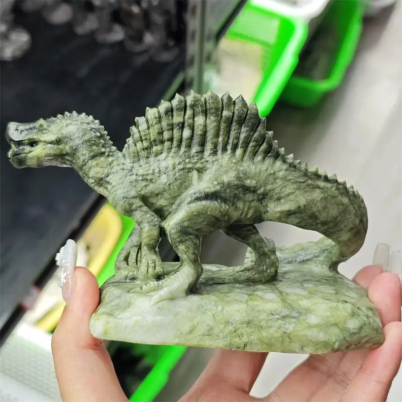 

Натуральный Офиолит Динозавр Спинозавр Кварц Резьба Энергетический Драгоценный Камень Рейки Исцеление Украшение Дома Подарочная Коллекция 1 шт.