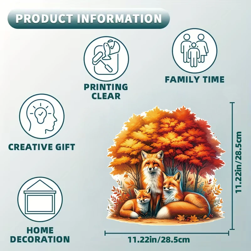 Three Foxes Wooden Puzzle For Adults, Uniquely Irregular Animal Shaped Wooden Jigsaw Puzzles, Perfect Birthday Holiday Gift,