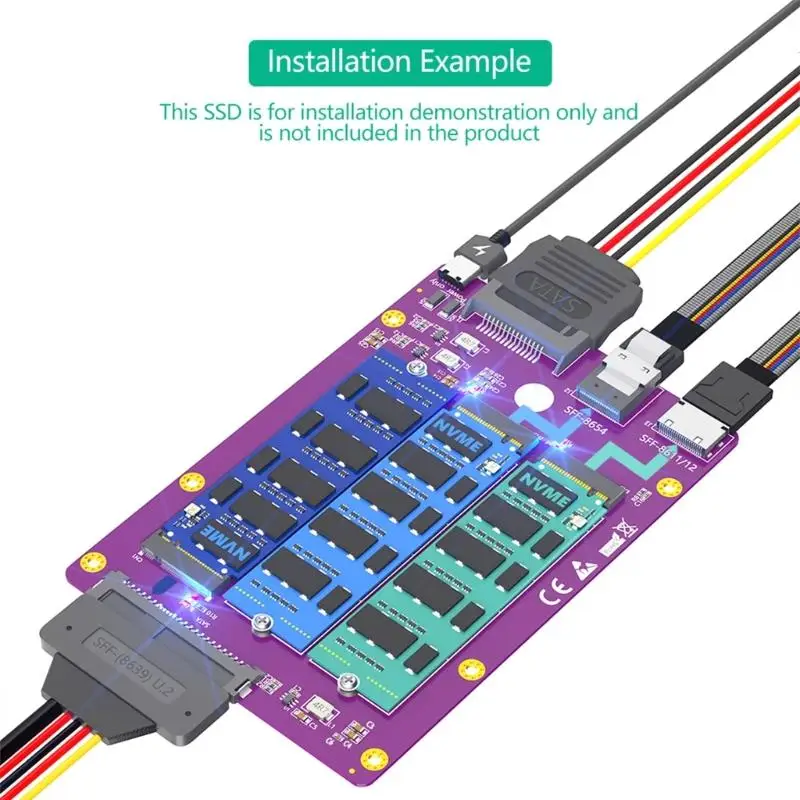 Disco sólido confiável R53C para placa conversão 8611 8654 U.2 8639 para necessidades computador e escritório