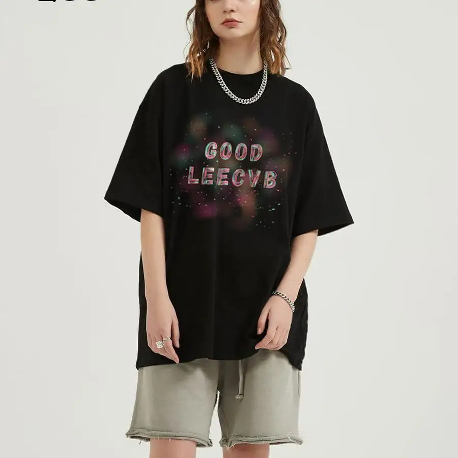 Camiseta À Manches Courtes Pour Hommes Américains À La Mode 2025 Nouveau Coton Imprimé Été Ample Pour Hommes Et Femmes