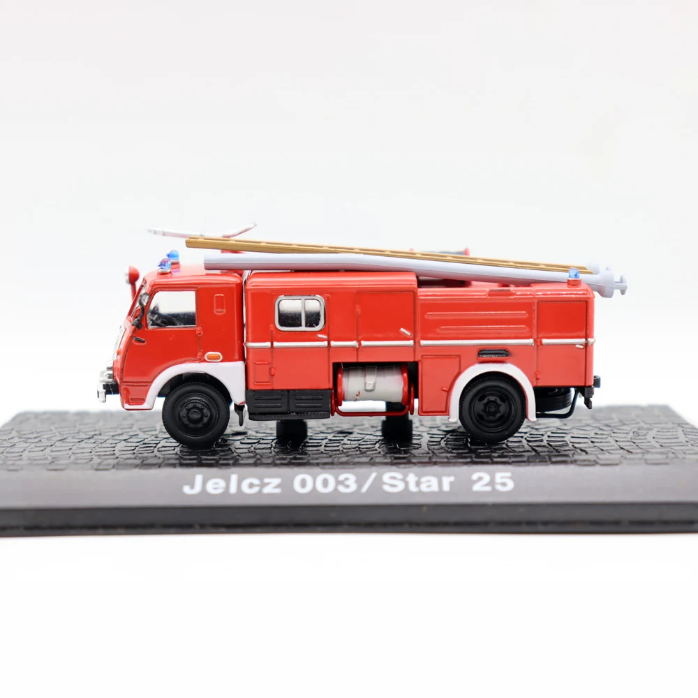 Simulated Alloy Jelcz 003 Star 25 Fire Truck Die-cast 1:72 Scale Static Engineering Vehicle Model Home Furnishing Display Gift