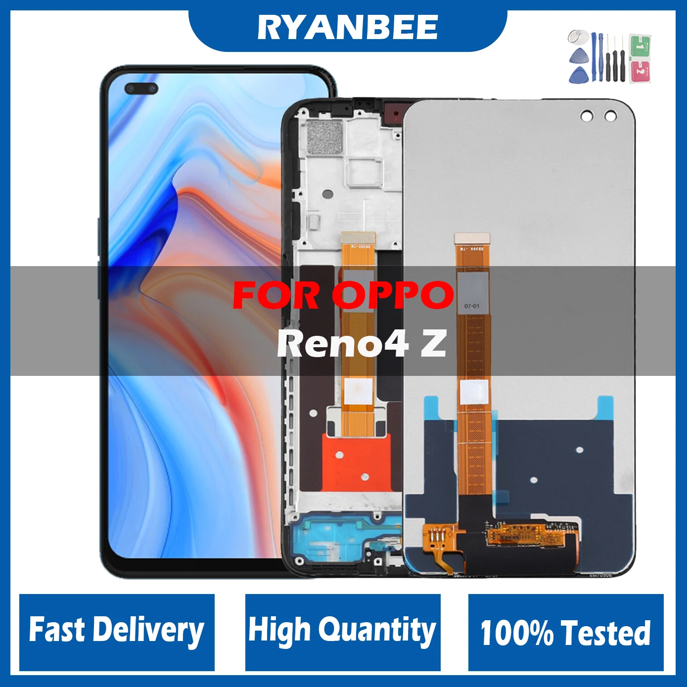 

Original 6.57"LCD For Oppo Reno4 Z 5G Reno 4 Z CPH2065 LCD Display Screen Frame+Touch Panel Digitizer For Oppo Reno4Z 5G Reno 4z