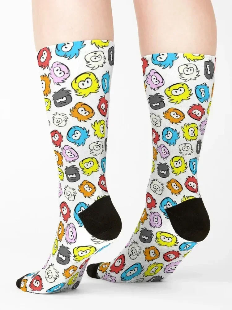 Old Style Puffle Pattern - Club Penguin Socks hiphop luxury christmass gift Women's Socks Men's