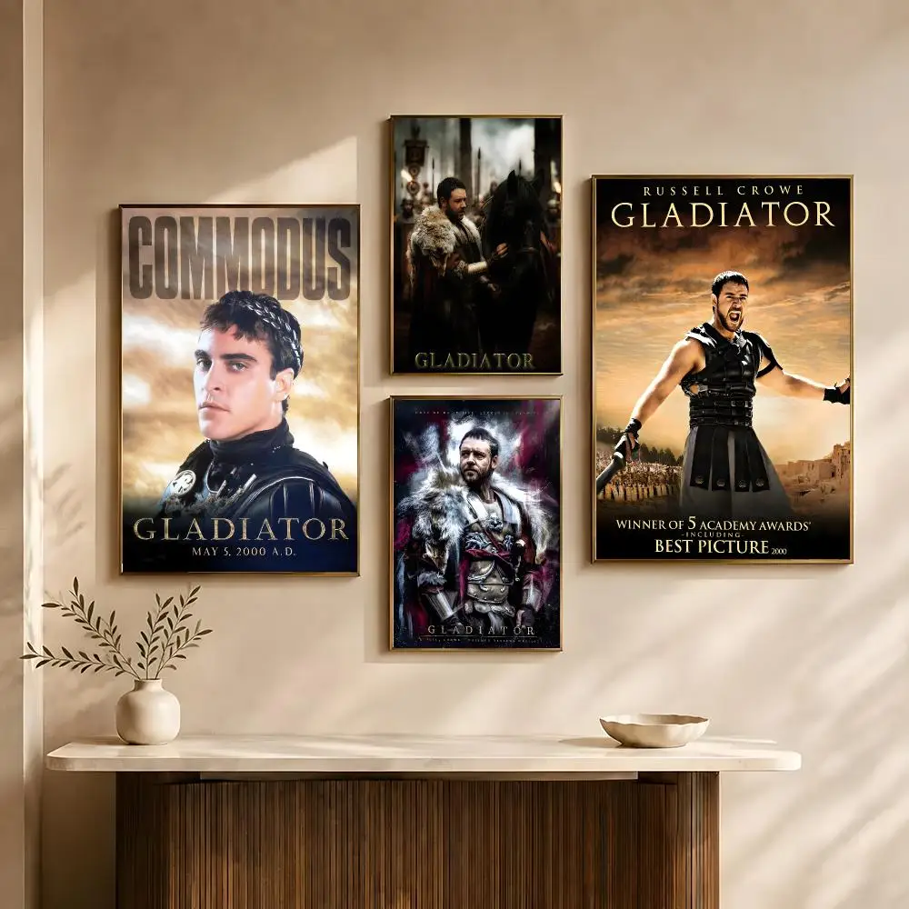Movie Gladiator Poster Poster All-match HD Waterproof Self-Adhesive Wall Art Sticker For Home Bedroom