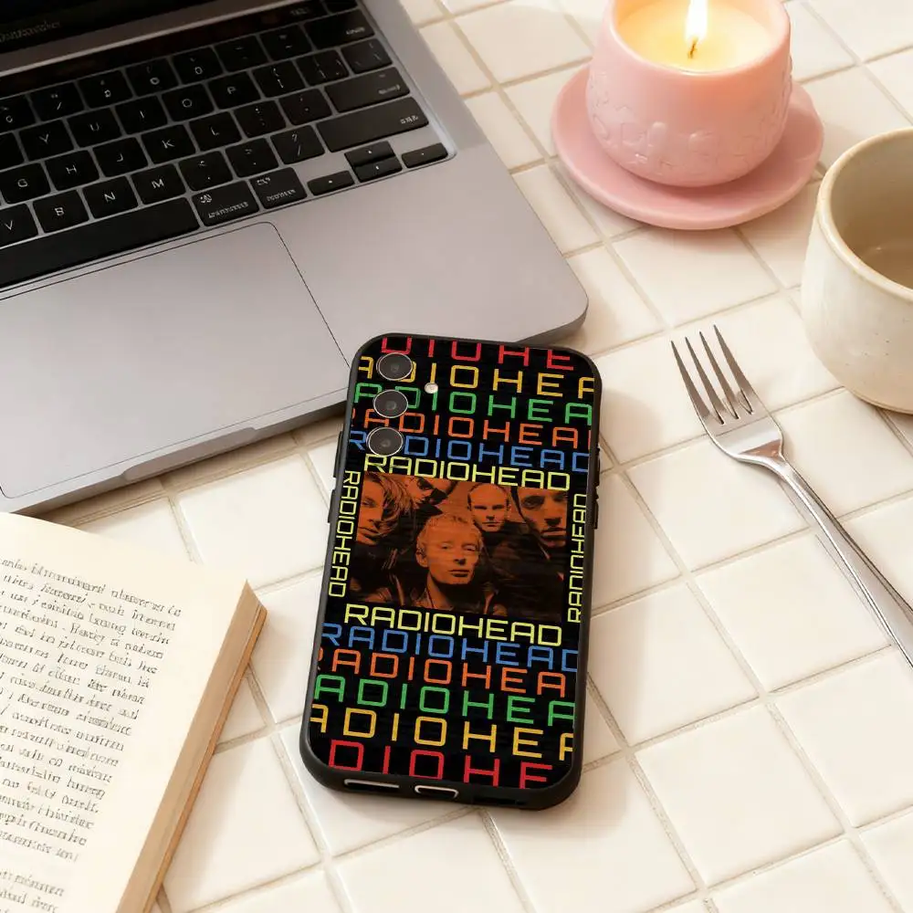 Funda de teléfono clásica R-Radiohead Rap Band para Samsung Galaxy A73,A72,A71,A70,A53,A52,A51, otros carcasa negra suave