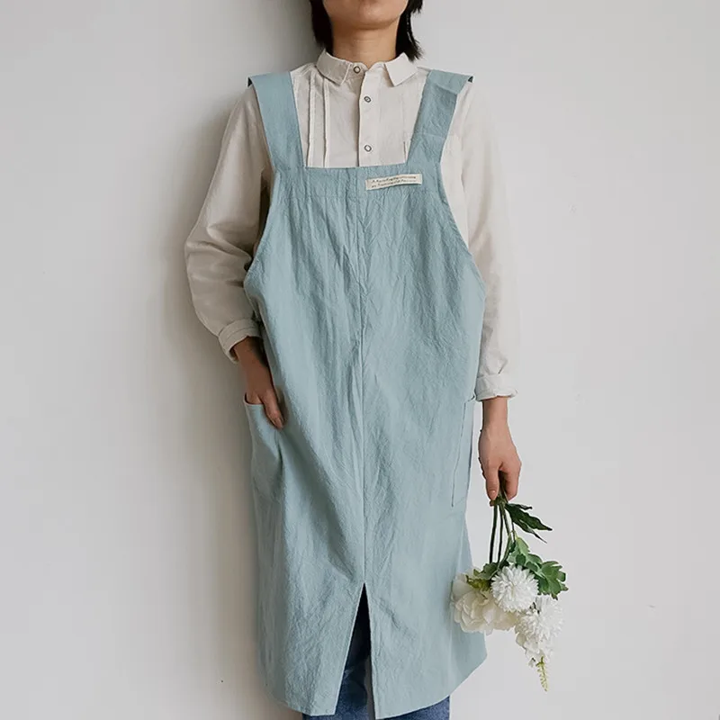 Waterproof Apron for Kitchen Chef, 100% Cotton, Gardening, Florist Baking, Coffee Shop, Ceramics Handwork, Restaurant Waiter