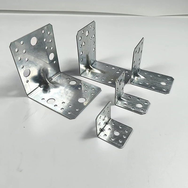 

4PCS Wooden Structure L-type Layer Board Fixed Bracket Villa Wooden House Connection Piece Galvanized 90° Porous Corner Code
