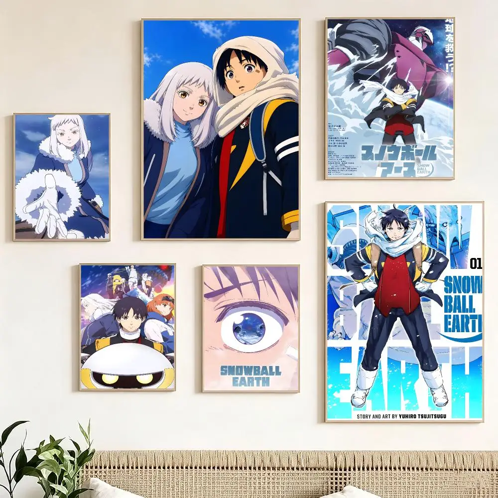 Japanese Anime S-Snowball Earth Poster impermeable para el hogar sala de estar dormitorio bar decoracion estetica