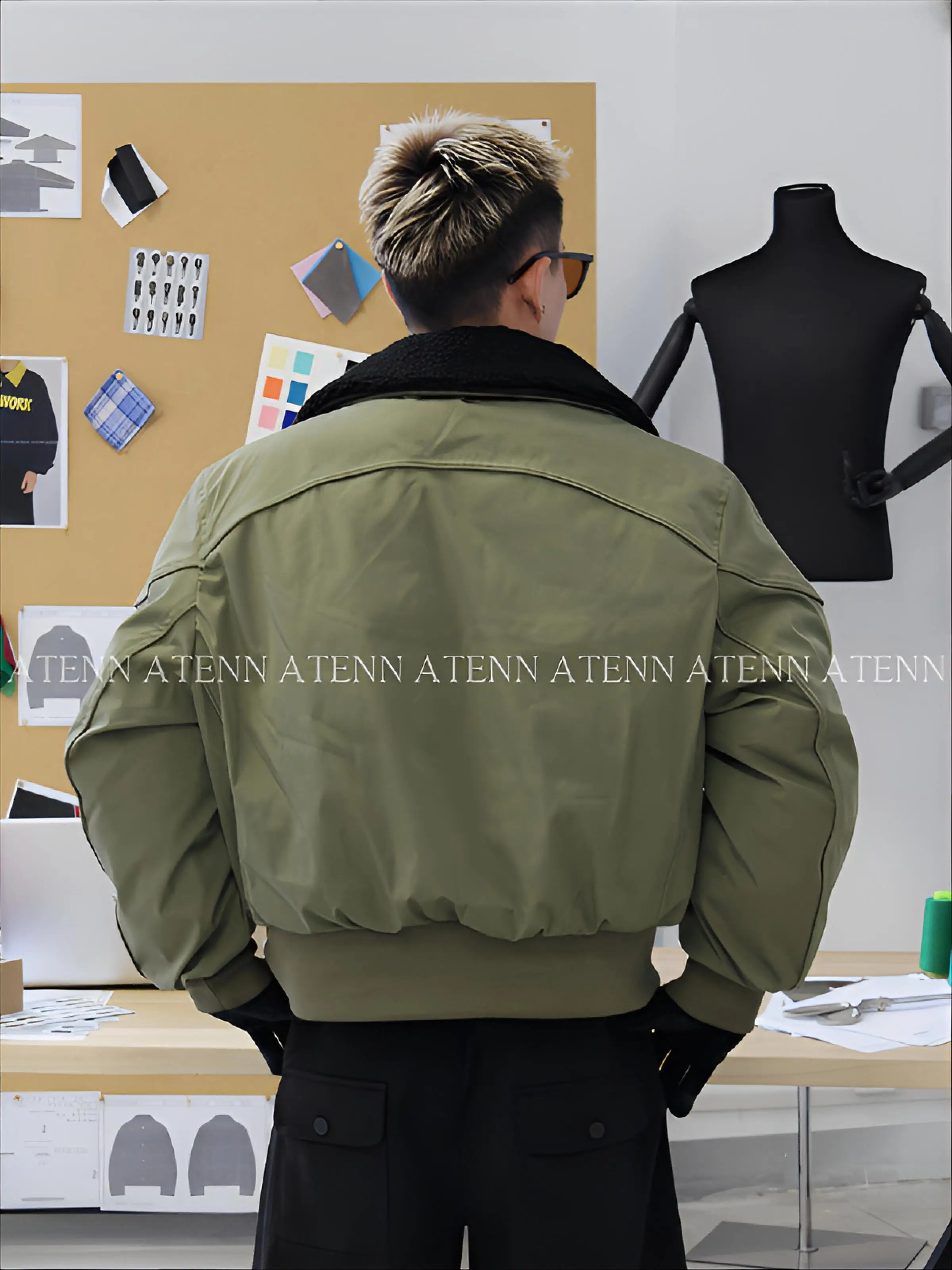 

Fur Collar Bomber Jacket Man Autumn Military Spunk Running Irish Zipped Quality Dept Padded Style Casual Chinese Stadium Air OL