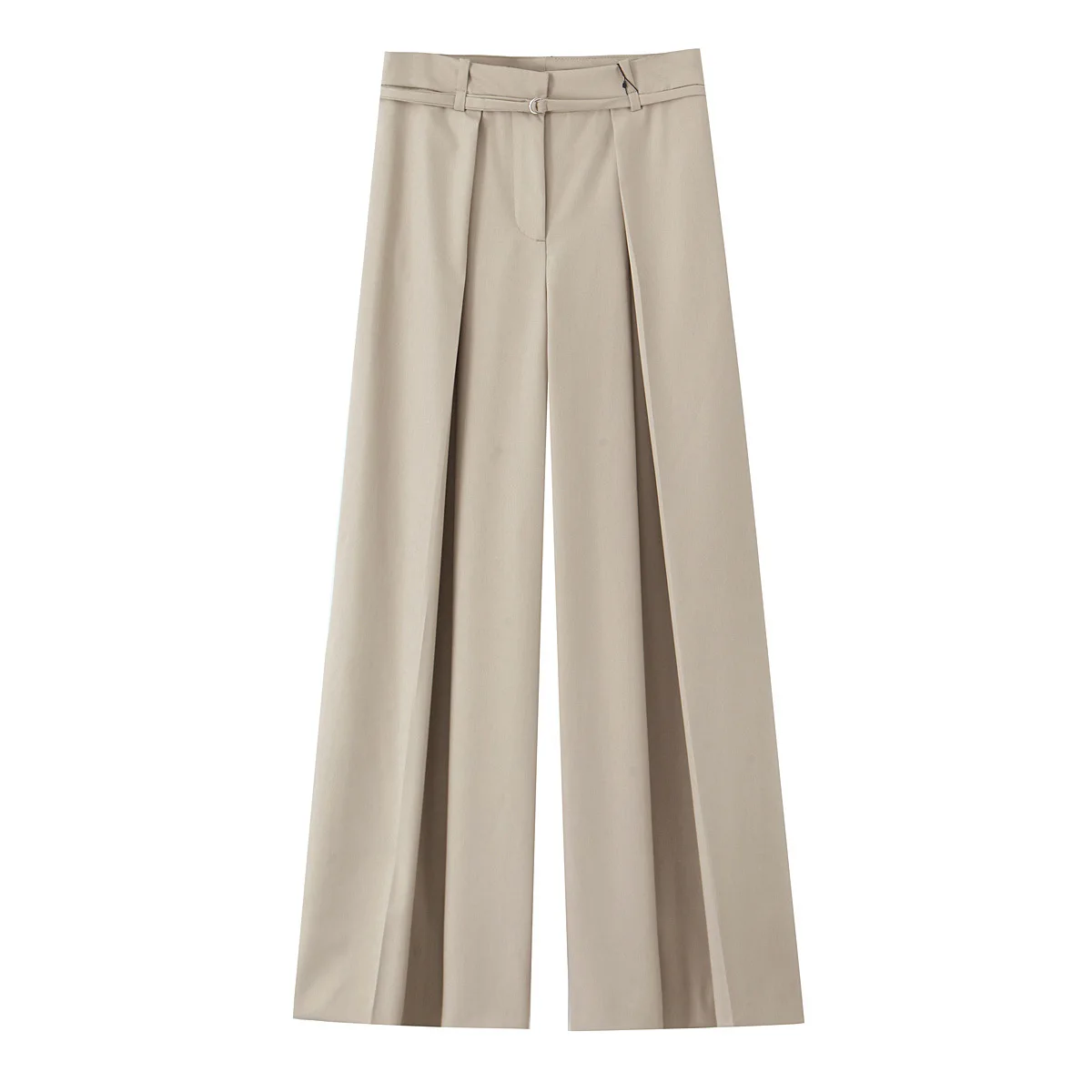 

Spring New Women's Versatile Solid Color with Belt Pleated Loose Wide Leg Casual Pants Work Office Lady Wide Leg Pants