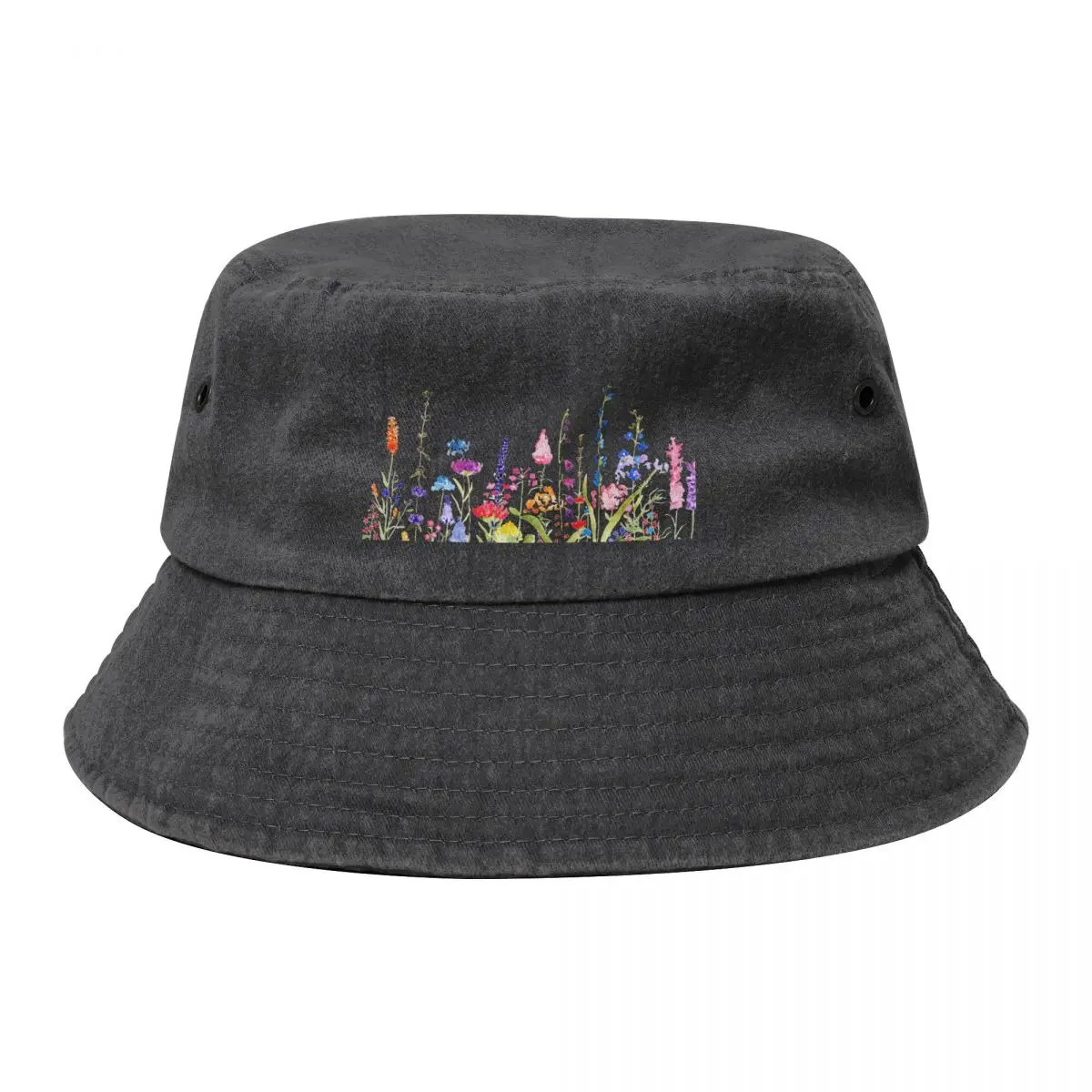 

colorful wild flower field Bucket Hat Luxury Cap Luxury Man Hat Vintage Golf Women Men's