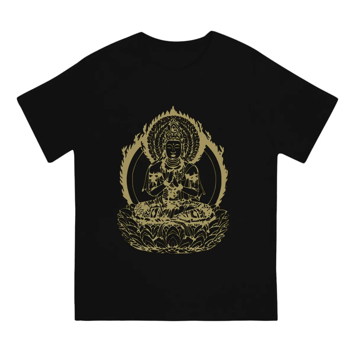 Dainichi Nyorai Hipster TShirts Buddha  Oriental Mysterious Culture Male Graphic Pure Cotton Tops T Shirt O Neck 