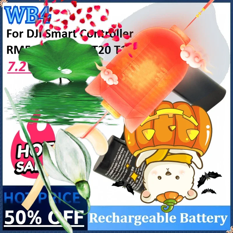 

WB4 7.2V 5200mAh Remote Controller Replacement Battery for DJI Smart Controller RM500 Mavic 2 T20 T10 T16 Rechargeable Battery