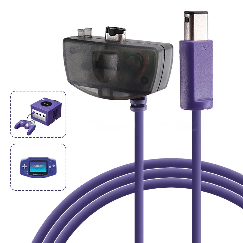 

for NGC to GBA HYPER Link Cable 1.8M PurpIe Connect Line for Nintendo Game Boy Advance to Gamecube NGC Pairing Cord Adapter