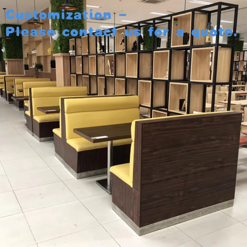 custom.Trending Commercial Food Court Booth Restaurant Chairs and Tables Sets Furniture Coffee Shop Furniture