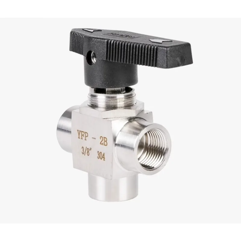 

1pc 3way ball valve 1/4" NPT Gas Sleeve Tube T Port 1000PSI Stainless Steel Oil