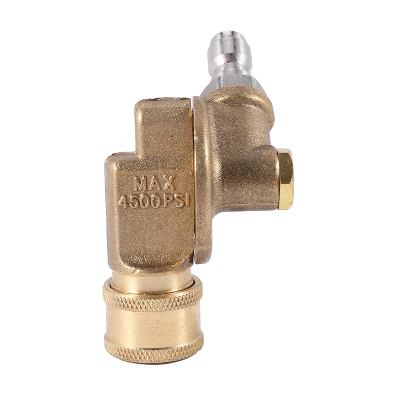 BB Coupler for Pressure Washer Nozzle, Gutter Cleaner Attachment for Gutter Cleaning, 240 Degree, 4500 Psi, 1/4 Inch Quick