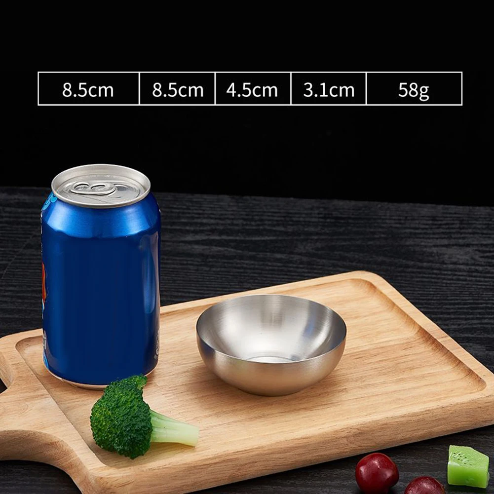 Brushed Stainless Steel Kimchi Bowl - Easy Clean & Durable