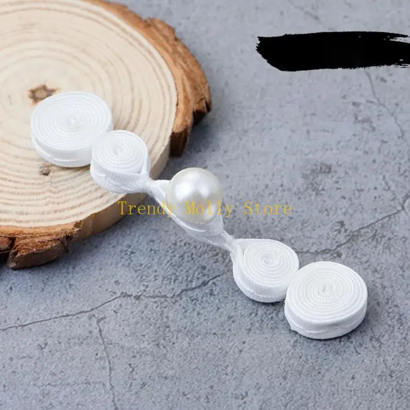 N5KB handgemaakte knoopknop naaien bevestigingsmiddelen cheongsam kikker parel sluiting voor tangpak