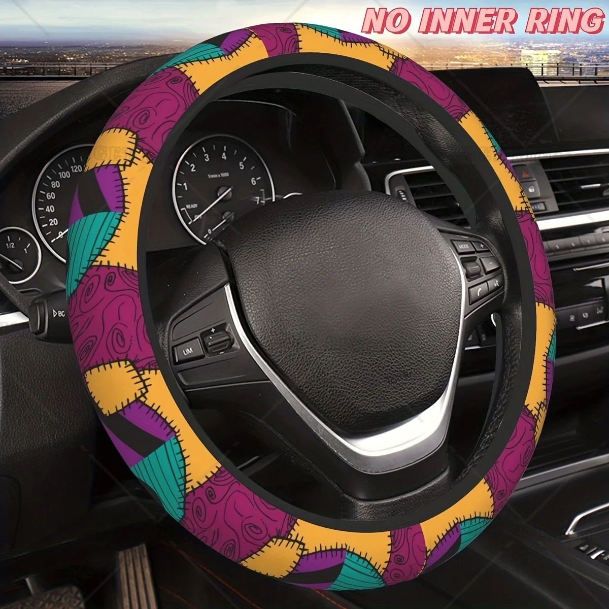 

Thickened Steering Wheel Cover Christmas Universal 15 Inch Anime Car Decoration Accessories for Women Fit for Most Sedan SUV