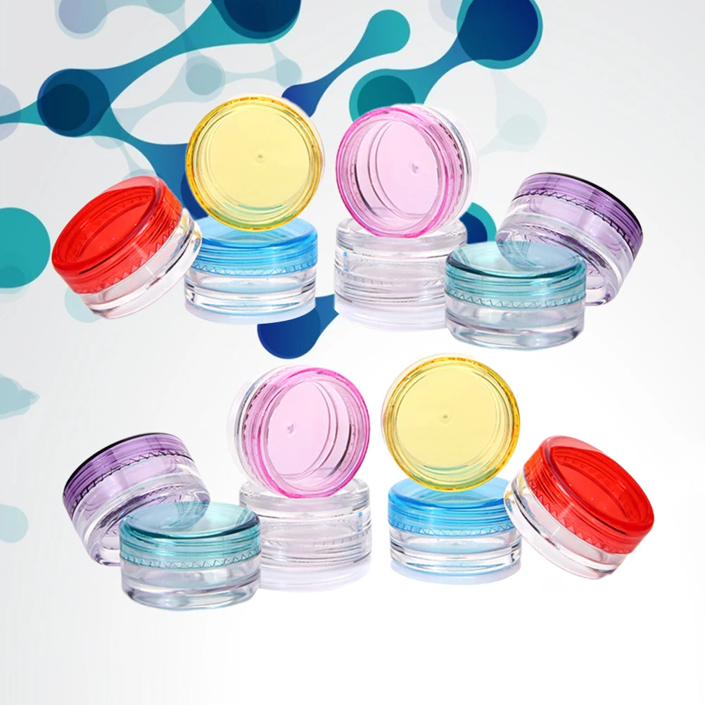 

55Pcs Plastic Dispenser Bottles Cream Container Eye Cream Box Durable Reusable Mini Bottles for Lotion Shampoo Travel